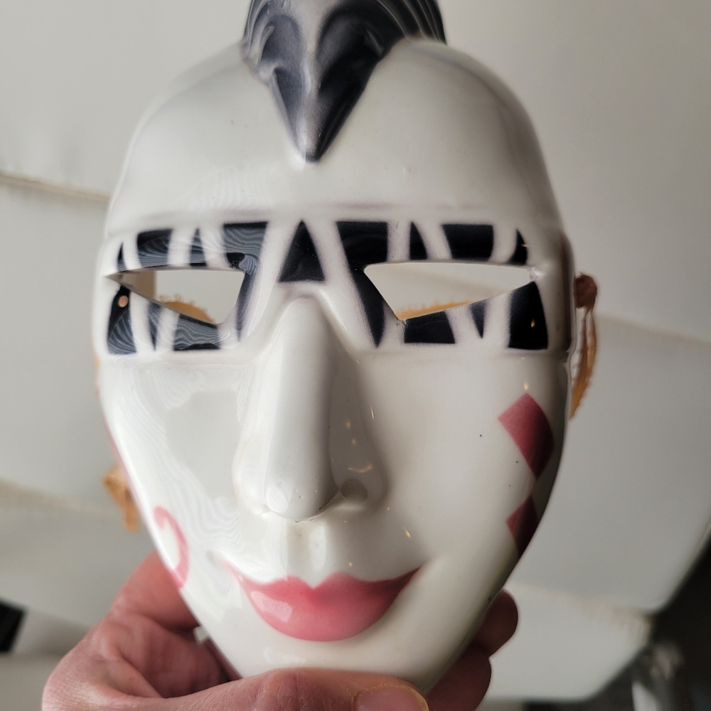 Ceramic Mask ~ Punk Rock ~ Mardi Gras ~ 1980s? ~ Studio 54 Glam! Fun! - Picture 13 of 16